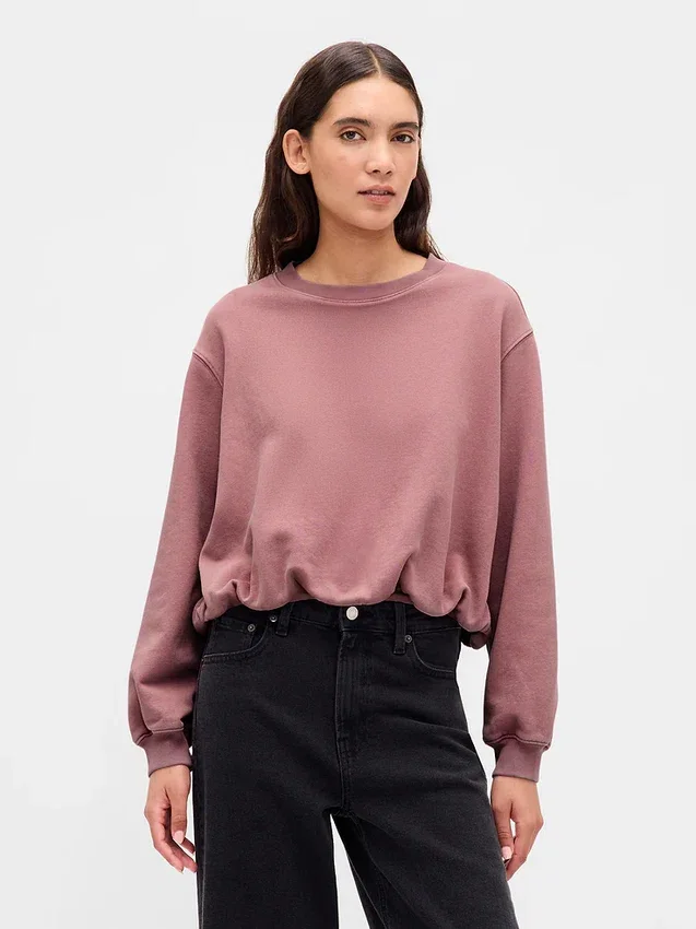 Zwaar French Terry-sweatshirt met bolle zoom