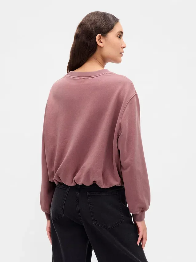 Zwaar French Terry-sweatshirt met bolle zoom