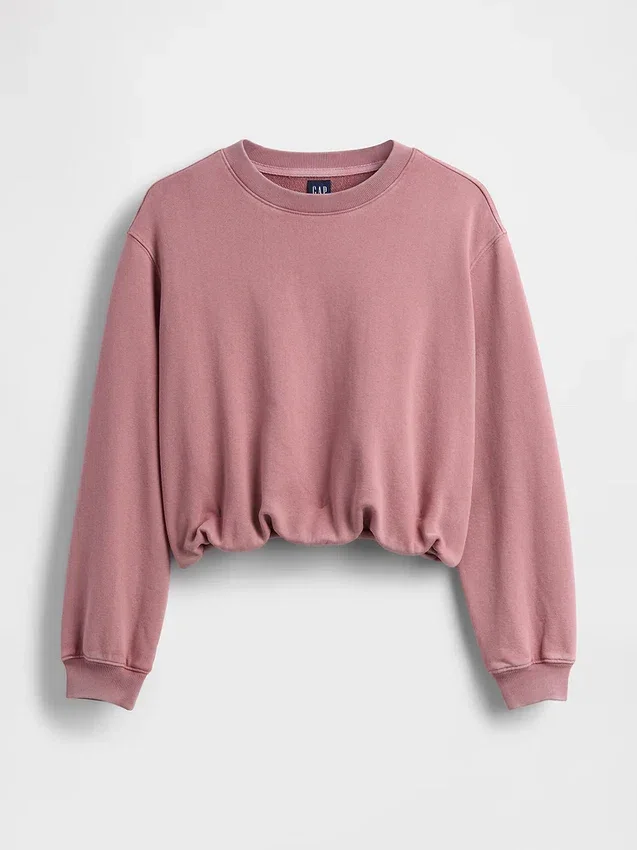 Zwaar French Terry-sweatshirt met bolle zoom