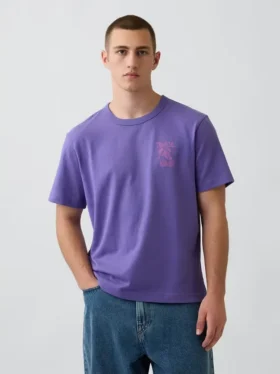 Zwaar, relaxed T-shirt met print