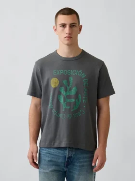 Zwaar, relaxed T-shirt met print