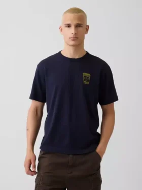 Zwaar, relaxed T-shirt met print