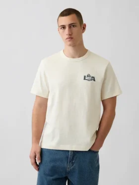 Zwaar, relaxed T-shirt met print