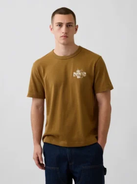 Zwaar, relaxed T-shirt met print