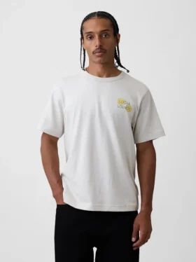 Zwaar, relaxed T-shirt met print