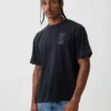 Zwaar, relaxed T-shirt met print