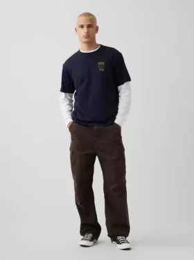 Zwaar, relaxed T-shirt met print