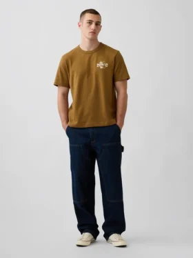 Zwaar, relaxed T-shirt met print
