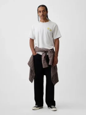 Zwaar, relaxed T-shirt met print