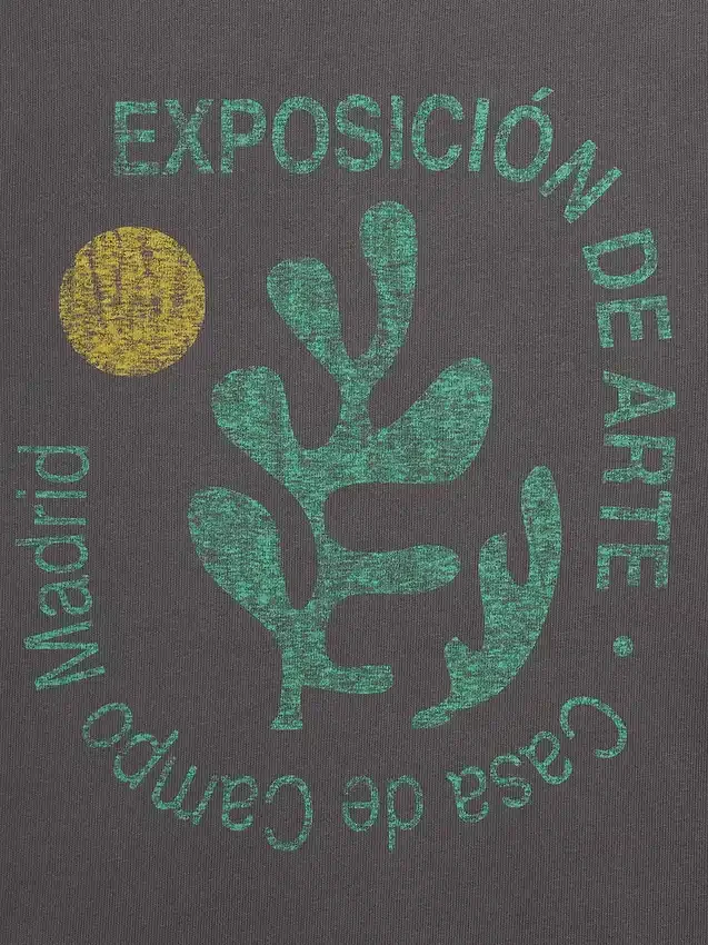 Zwaar, relaxed T-shirt met print