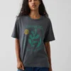 Zwaar, relaxed T-shirt met print
