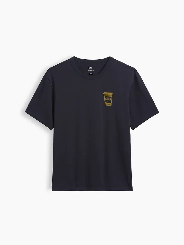 Zwaar, relaxed T-shirt met print