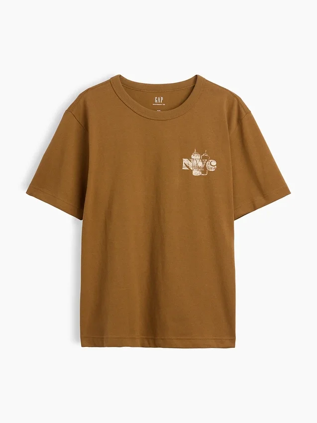Zwaar, relaxed T-shirt met print
