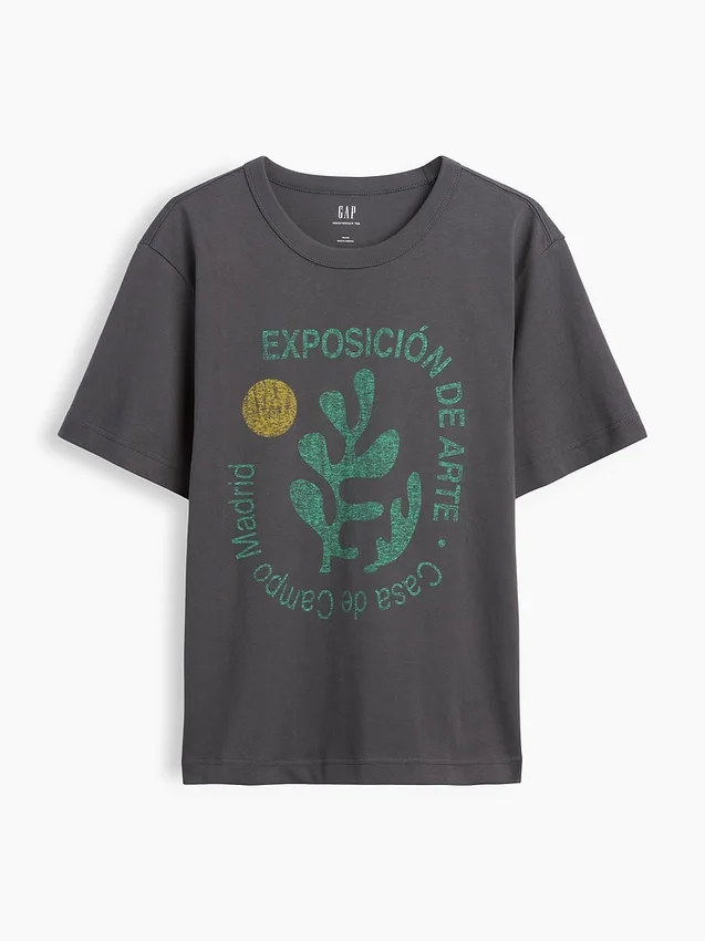 Zwaar, relaxed T-shirt met print