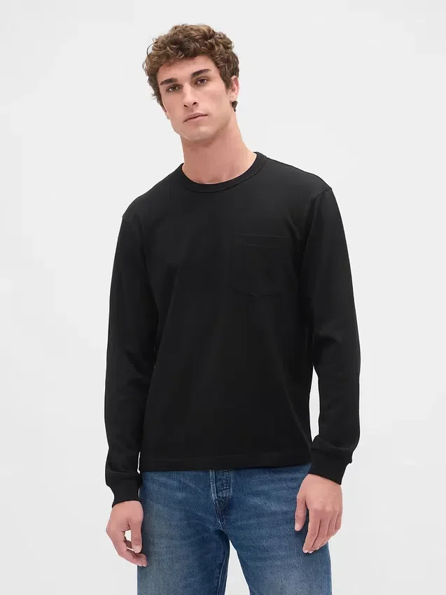 Zwaar, ruimvallend T-shirt