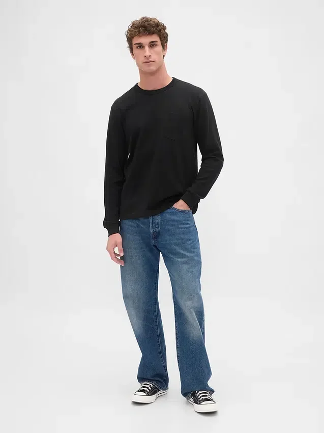 Zwaar, ruimvallend T-shirt