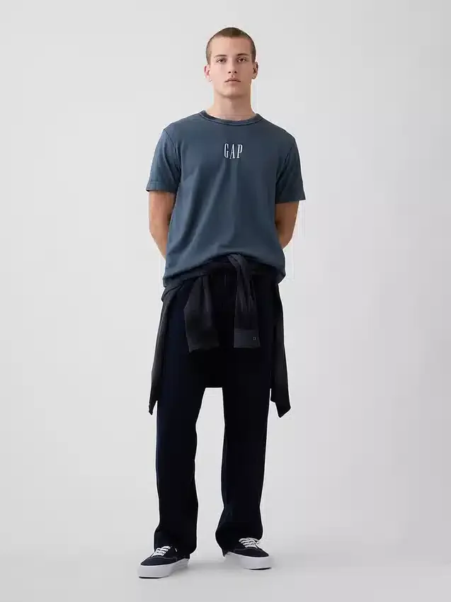 Zwaar T-shirt met logo en relaxte pasvorm
