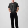 Zwaar T-shirt met logo en relaxte pasvorm