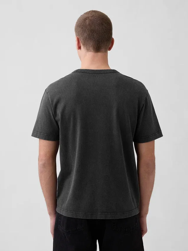 Zwaar T-shirt met logo en relaxte pasvorm