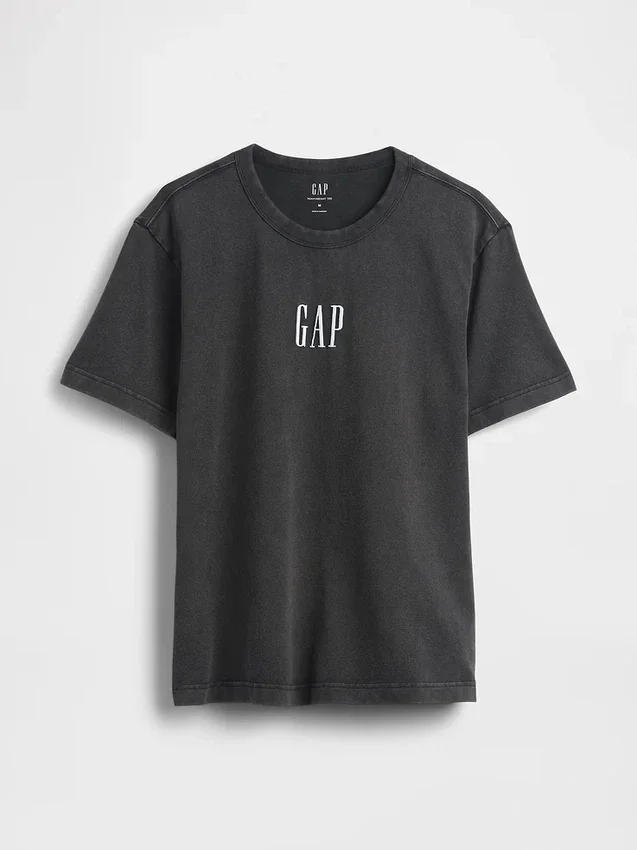 Zwaar T-shirt met logo en relaxte pasvorm