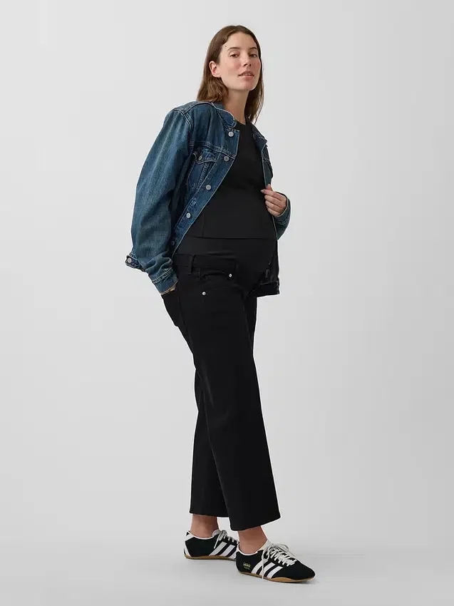 Zwangerschapskleding-Jeans met breed been en volledig paneel