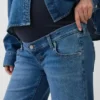 Zwangerschapskleding-Jeans met breed been en volledig paneel