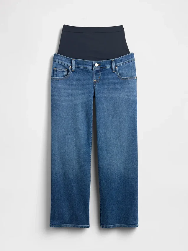 Zwangerschapskleding-Jeans met breed been en volledig paneel