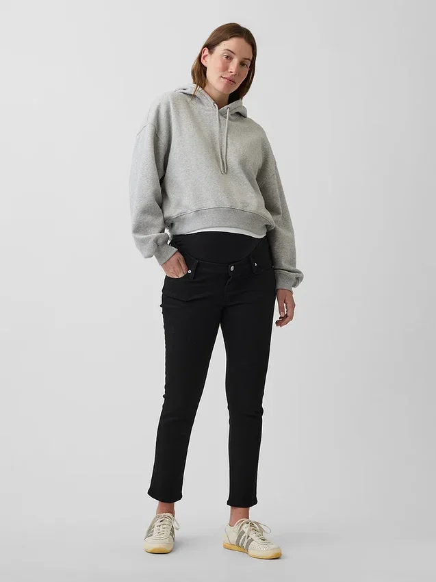 Zwangerschapskleding-Jeans met volledig paneel en slanke pasvorm
