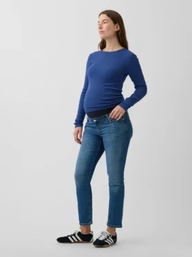 Zwangerschapskleding-Jeans met volledig paneel en slanke pasvorm