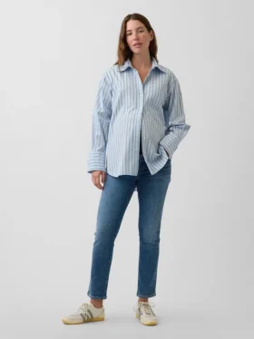 Zwangerschapskleding-Jeans met volledig paneel en slanke pasvorm
