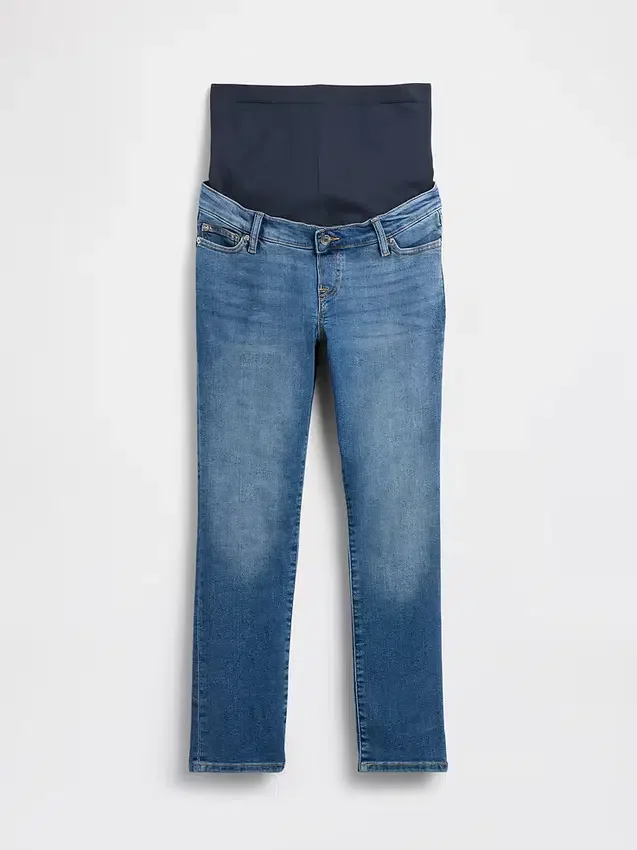 Zwangerschapskleding-Jeans met volledig paneel en slanke pasvorm