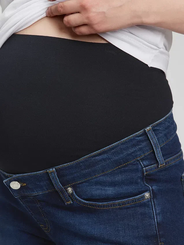 Zwangerschapskleding-Jeans met volledig paneel en slanke pasvorm