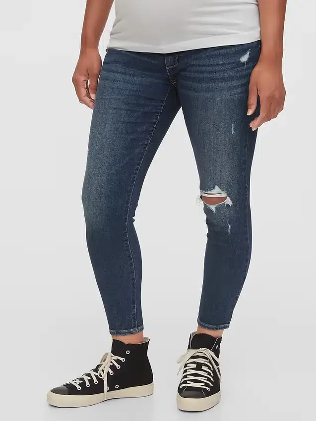 Zwangerschapskleding met inzetstukken, skinny, enkellengte