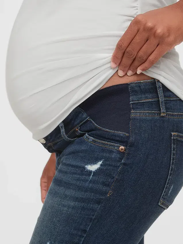 Zwangerschapskleding met inzetstukken, skinny, enkellengte