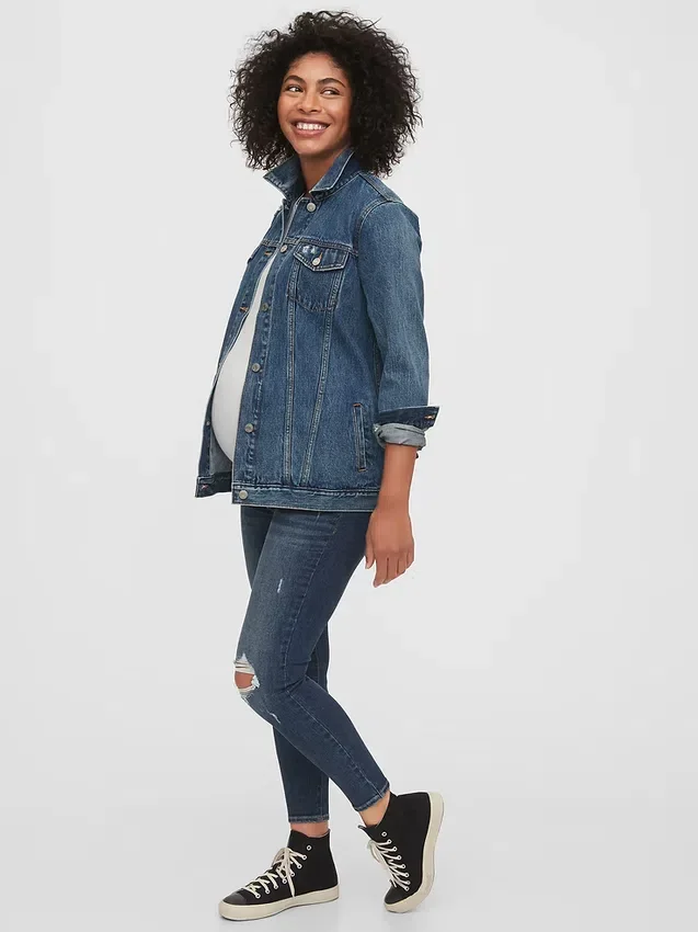 Zwangerschapskleding met inzetstukken, skinny, enkellengte