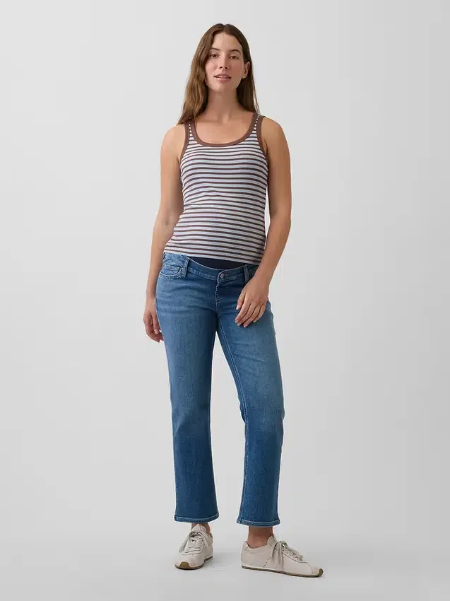 Zwangerschapskleding met volledig paneel, '90s slim straight crop