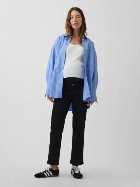 Zwangerschapskleding met volledig paneel, '90s slim straight crop