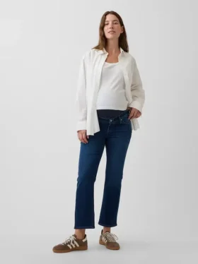 Zwangerschapskleding met volledig paneel, '90s slim straight crop