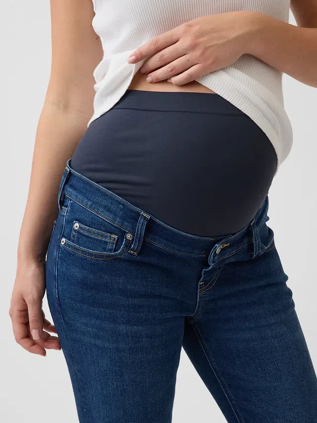 Zwangerschapskleding met volledig paneel, '90s slim straight crop