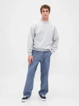 Zware chambray baggy Jeans
