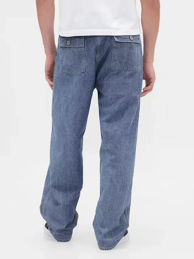 Zware chambray baggy Jeans