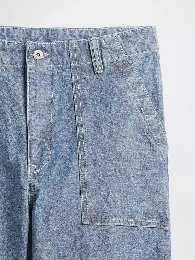 Zware chambray baggy Jeans