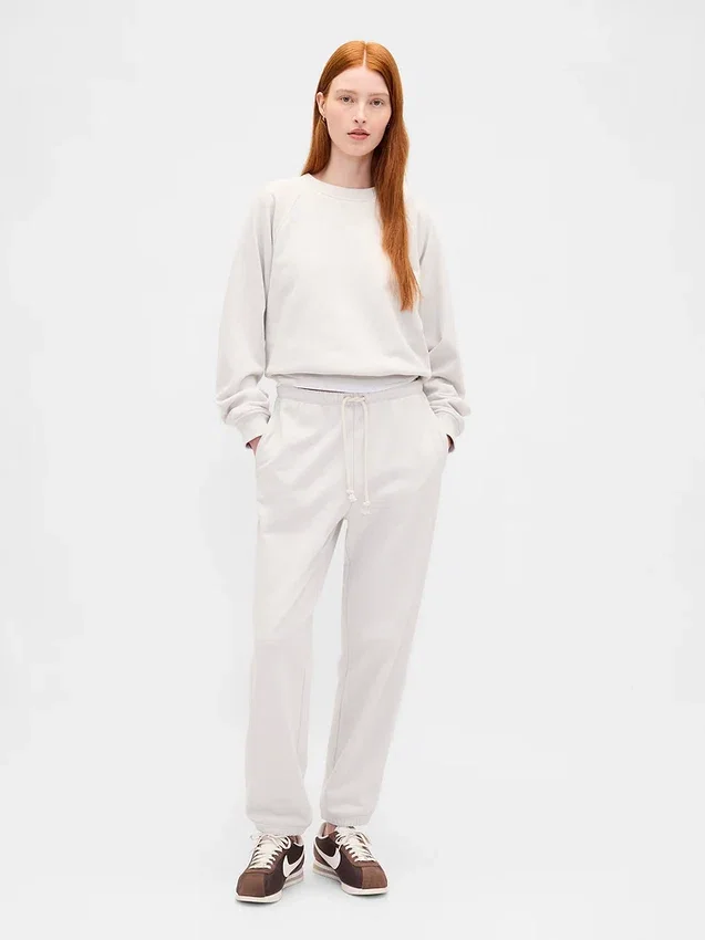 Zware French Terry slanke joggingbroek