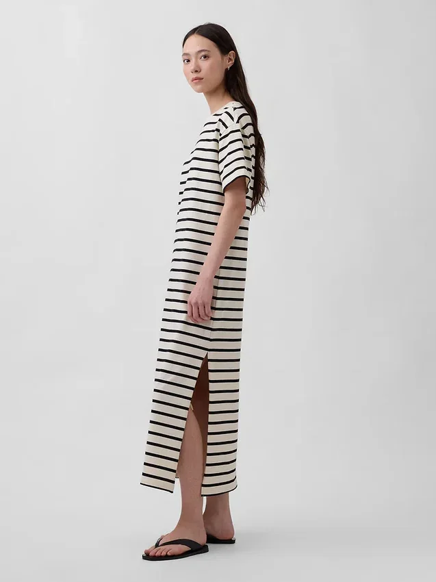Zware, oversized maxi-T-shirtjurk