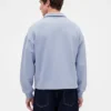 Zware oversized pullover met kwartrits
