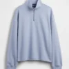 Zware oversized pullover met kwartrits