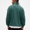 Zware oversized pullover met logo en kwartritssluiting