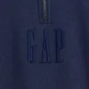 Zware oversized pullover met logo en kwartritssluiting