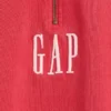 Zware oversized pullover met logo en kwartritssluiting