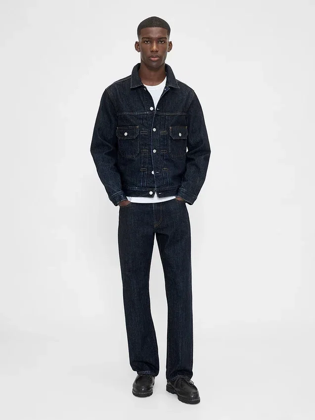 Zware, relaxte rechte Jeans